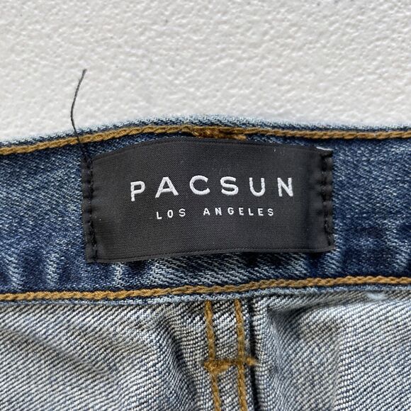 Pacsun Jeans Mens 28x30 Slim Taper Leg Stretch Blue Denim Casual Travel Outdoor - Picture 4 of 12